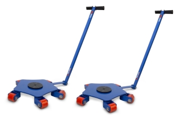 2 x chariot de transport TFW-L6000, charge max. 6.000 kg, pivotant à 360°, avec tige de traction, SolidHub 