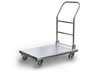 Chariot plate-forme, chariot de transport, chariot pliable, acier inoxydable, capacité de charge 150 kg 