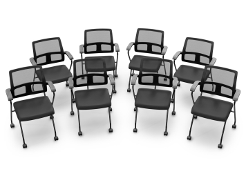 8 x krzesło konferencyjne EMMA z kółkami – składane, zajmujące mało miejsca, TOPREGAL 
