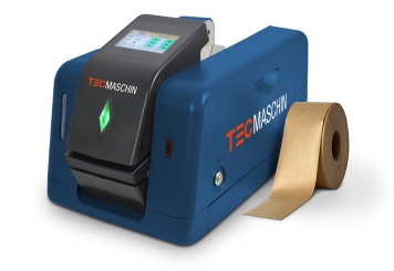 Kit de collage professionnel : Distributeur de kraft gommé NK60 avec ruban adhésif humide en papier kraft d'une largeur de 70 mm, TecMaschin 