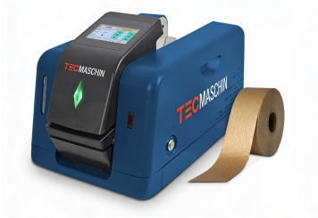 Kit de collage professionnel : Distributeur de kraft gommé NK60 avec ruban adhésif humide en papier kraft doublement renforcé, largeur 70 mm, TecMaschin 