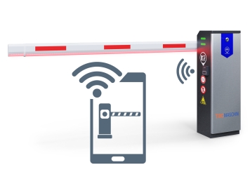 Automatyczna bariera elektryczna, blokada parkingowa ES3500-A z sterowaniem za pomocą aplikacji, ochroną przed zderzeniem i oświetleniem LED, TecMaschin 