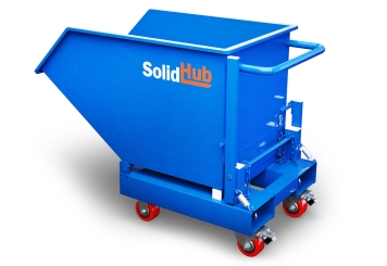 Kontener samowyładowczy MK287, 600 mm x 1.155 mm x 850 mm, 287 l pojemność, SolidHub 