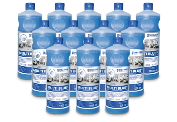Multi Blue Nettoyant multi-usages, nettoyant pour autolaveuses, carton (12 flacons x 1 l) 