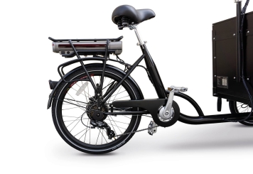 Vélo cargo électrique, 25 km/h, avec batterie 36 V, 10,3 Ah Li-Ion 
