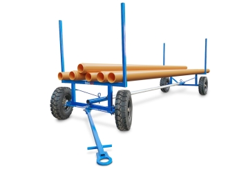 Chariot pour charges longues avec anneau d'attelage LGW4000, 2.500 kg charge maxi, SolidHub 