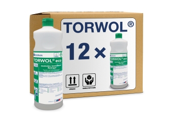 TORWOL eco Nettoyant pour tapis, carton (12 bouteilles de 1 l) 