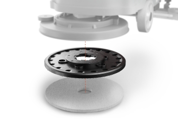 Tampon de nettoyage blanc pour autolaveuse SWM30, 430 mm, wipeket 