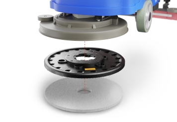 Tampon de nettoyage blanc pour autolaveuse SWM50E, 510 mm, wipeket 