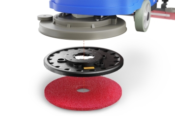 Tampon de nettoyage rouge pour autolaveuse SWM50E, 510 mm, wipeket 