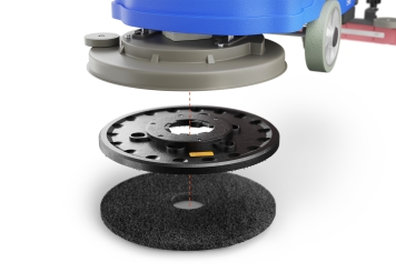 Tampon de nettoyage noir pour autolaveuse SWM50E, 510 mm, wipeket 