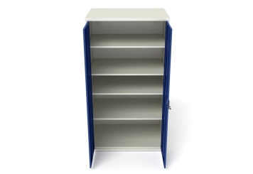 Armoire métallique à portes battantes, 4 étagères, 950 mm x 500 mm x 1.950 mm (lxpxh) 