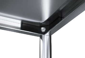 Grand chariot à plateaux, chariot de service en acier inoxydable, 2 niveaux, capacité de charge 100 kg 