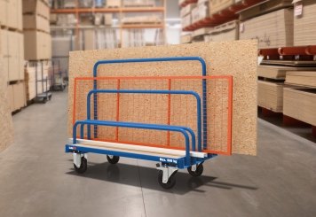 Chariot Porte-Panneaux BGW500/7 avec 6 cintres à emboîter 300  - 900 mm, capacité de charge 500 kg, SolidHub 