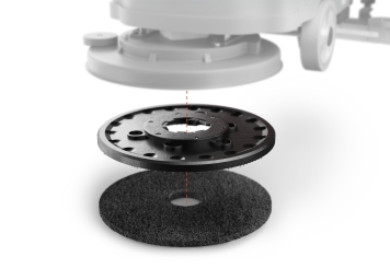 Tampon de nettoyage noir pour autolaveuse SWM50E, 510 mm, wipeket 