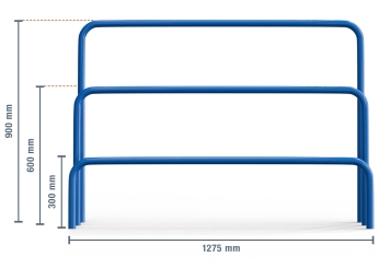 Barre d'accrochage pour chariot porte-panneaux BGW500/7, hauteur 900 mm, SolidHub 