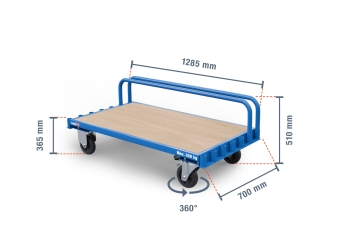 Chariot à cintres BGW500/7 avec 2 petit cintre à emboîter, capacité de charge 500 kg, SolidHub 