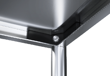 Petit chariot à plateaux, chariot de service en acier inoxydable, 3 niveaux, capacité de charge 150 kg 