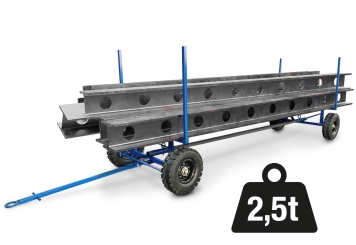 Chariot pour charges longues avec anneau d'attelage LGW4000, 2.500 kg charge maxi, SolidHub 