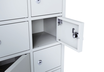 Armoire à casiers WSFS50 avec 50 compartiments, Gris, Tôle d'acier, TOPREGAL 